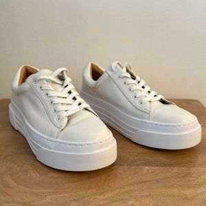 J/Slides white platform shoes